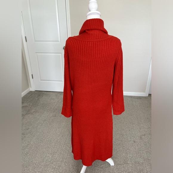 EUC Luna Moon Sweater Dress Size Large Color Brick/ Deep Orange. - Picture 6 of 9